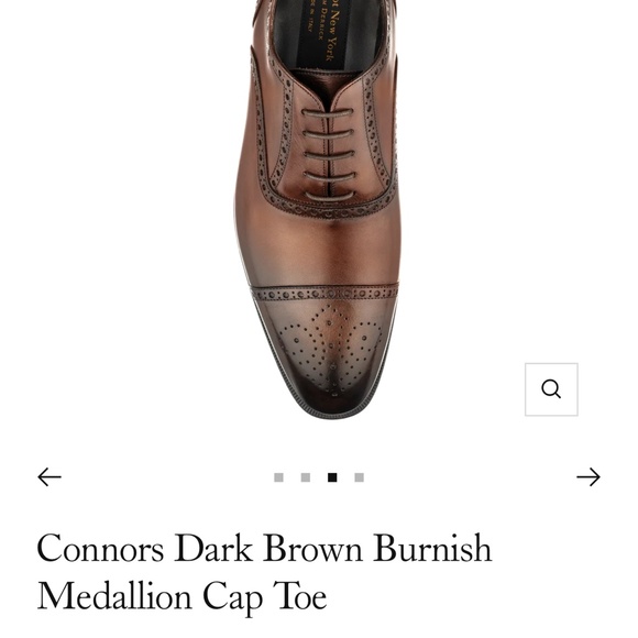 To Boot New York Connors Dark Brown Medallion Cap Toe Dress Shoes 10 1/2 - Picture 2 of 13